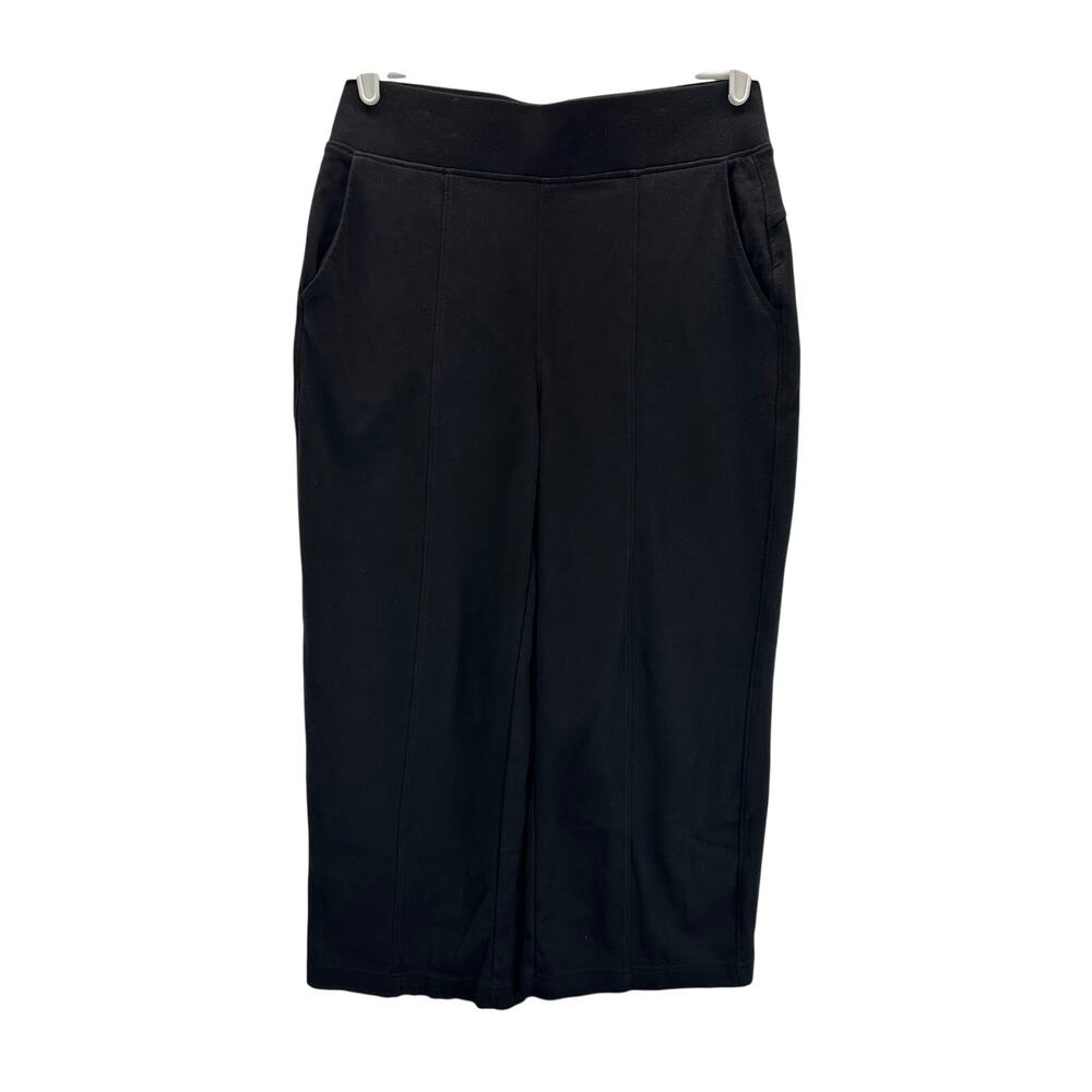 Pact Organic Cotton Straight Leg Cropped Sweatpants Black Med Loungewear
